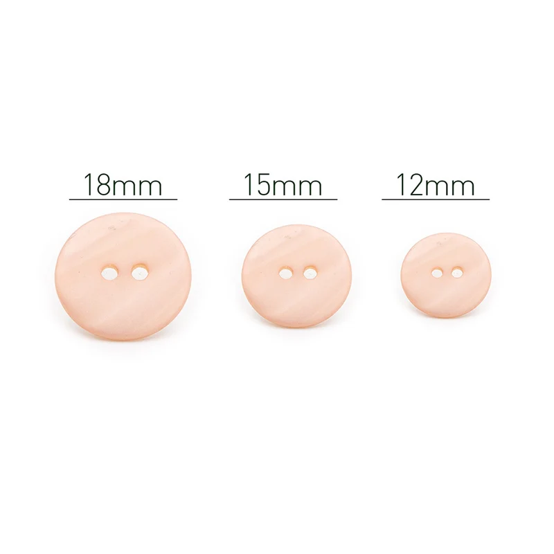 PPY Knopenset Parelmoer Roze 5 Stuks 12 mm