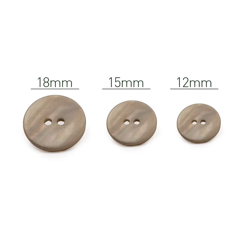 PPY Knopenset Parelmoer Kaki 5 Stuks 12 mm