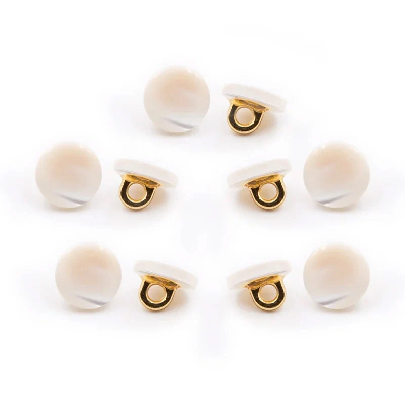 PPY Knopenset 5 Stuks Parelmoer Met Oog 9 mm