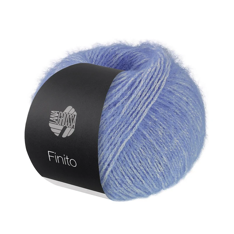 Lana Grossa Finito 022 Violetblauw/Crème