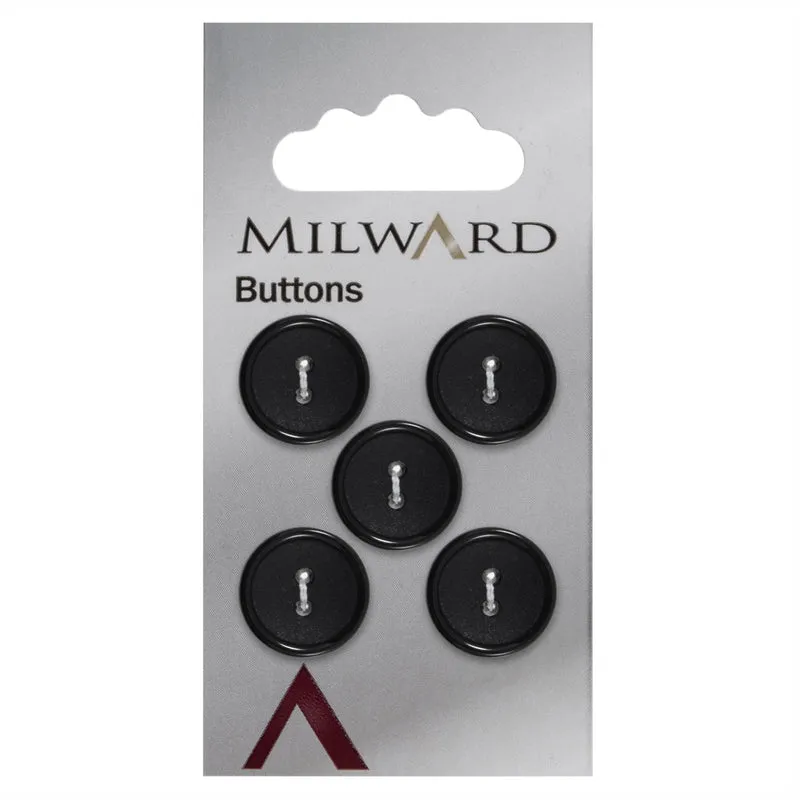 Milward Ronde Matte Knoop Zwart 16mm (5 stuks)