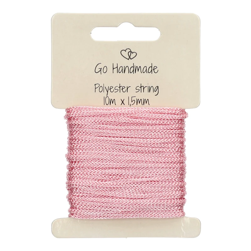 Go Handmade Polyester Koord 4 Roze