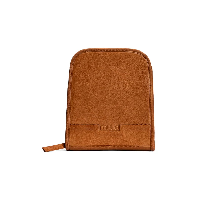 MUUD Voss Whisky - Handgemaakt leren etui voor rondbreinaalden 25x22x16cm
