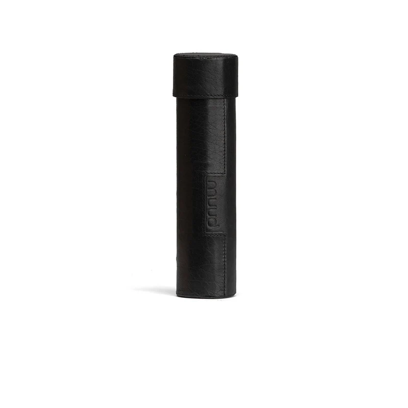 MUUD Upsala Black - Handgemaakt leren opbergkoker 23x6x5.5 cm