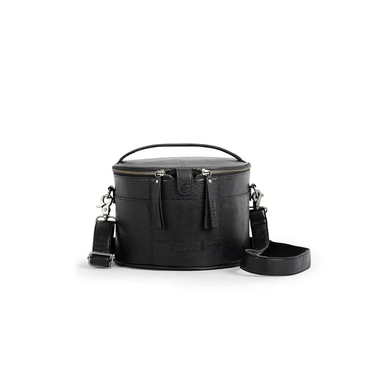 MUUD Enturn Black - Handgemaakt leren handwerkprojectentas 15x23cm