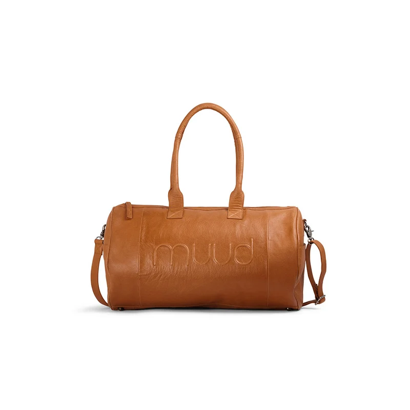 MUUD Drew Whisky - Handgemaakt leren weekendtas 28x28x50cm