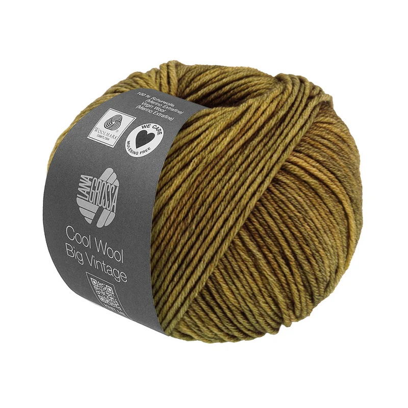 Lana Grossa Cool Wool Big Vintage 7181 Donker Olijfgroen