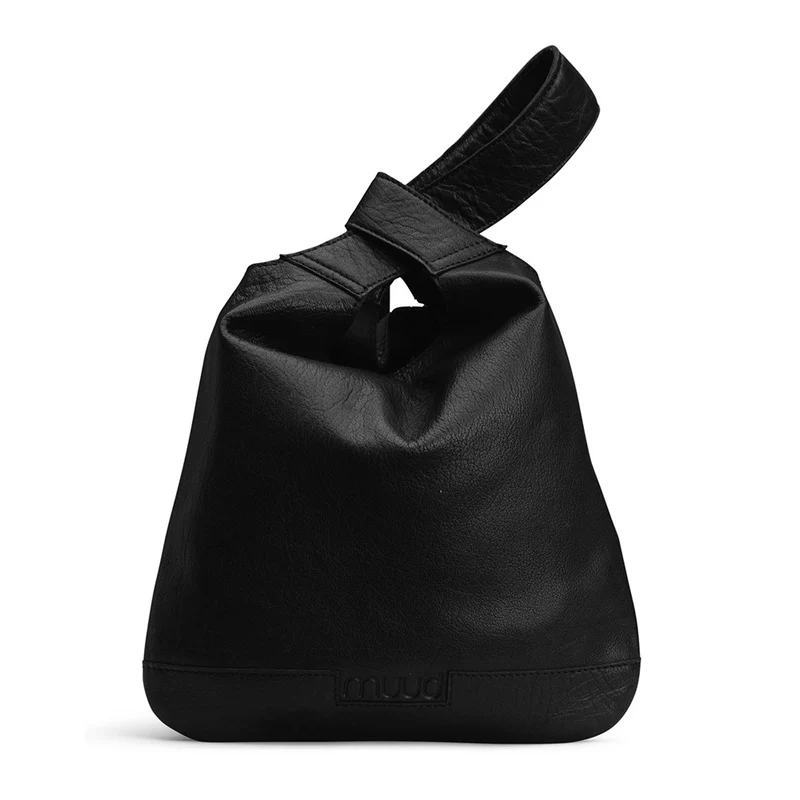 MUUD Dzana - Black Handgemaakt leren handtas 27 x 26 cm
