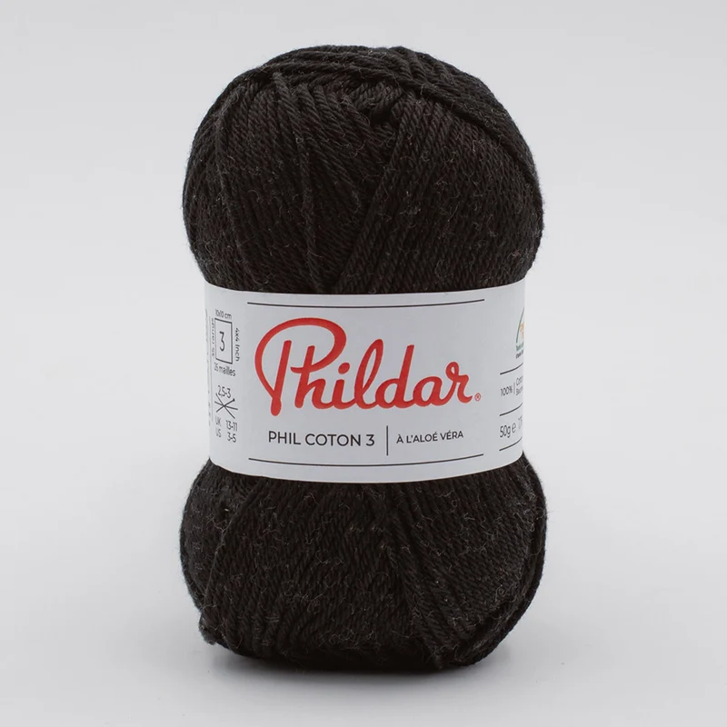 Phildar Phil Coton 3 1200 Zwart