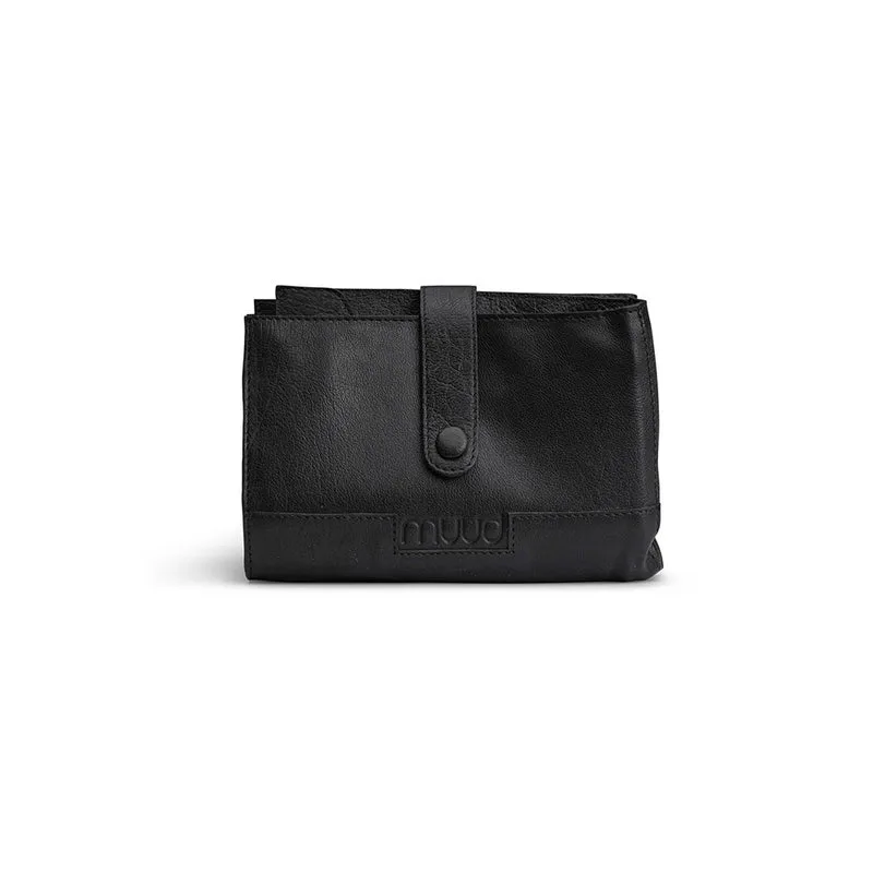 MUUD Billie Etui Black - Handgemaakt leren handwerketui C19x13cm - O27.5x38cm