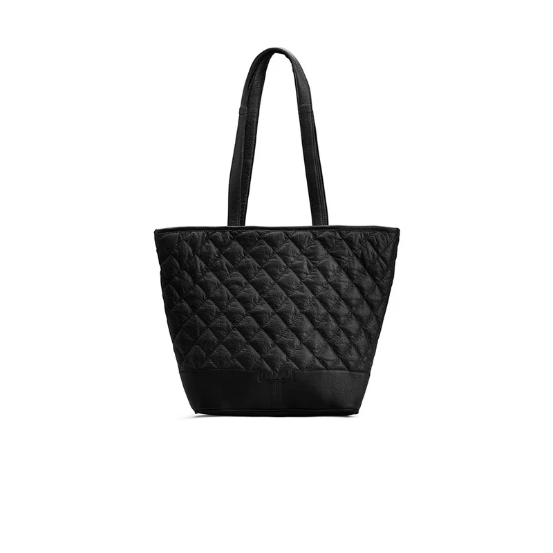 MUUD Betsy Black - Handgemaakte exclusieve lederen shopper 36x43x30cm
