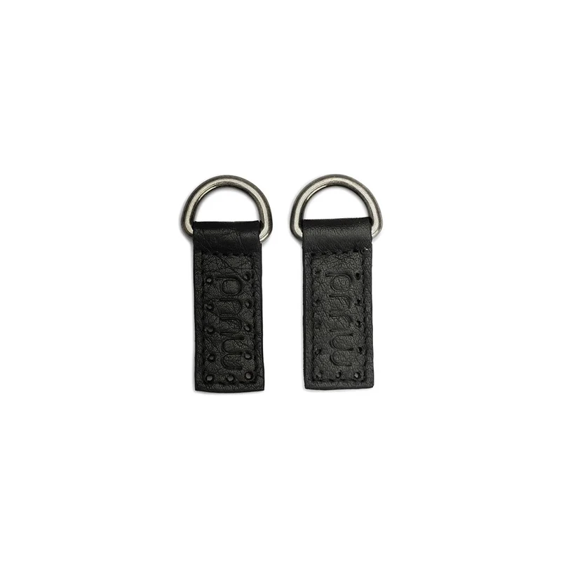 MUUD Caisa Black - Leren band met D-Ring 6,5 x 2cm