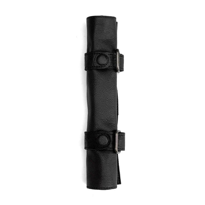 MUUD Carita C Black - Handgemaakt leren inleg 14 x 21 cm voor rondbreinaalden