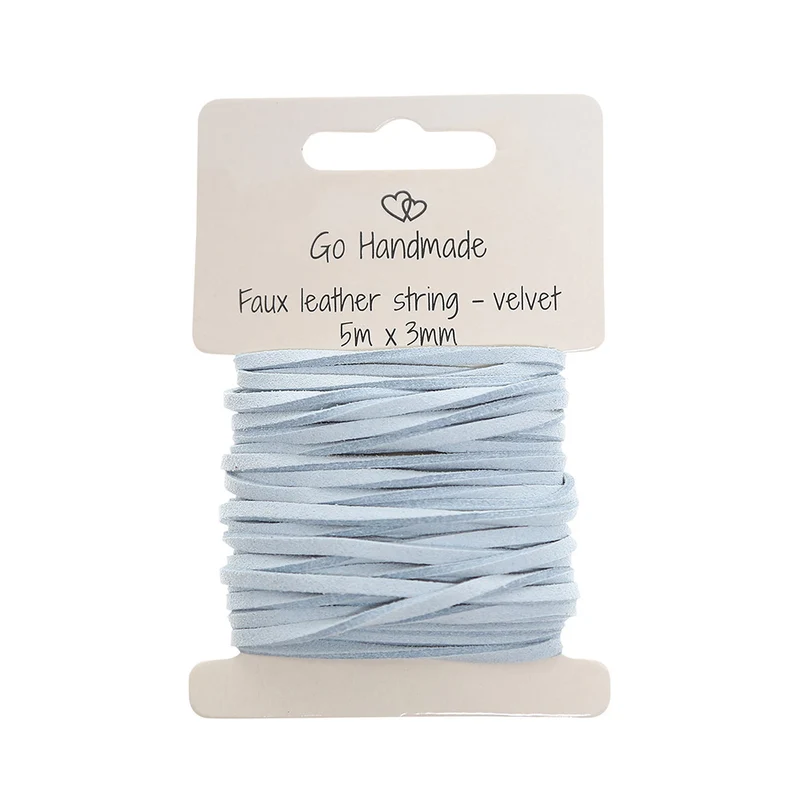 Go Handmade Velvet Koord 5 m x 3 mm 56 Lichtblauw