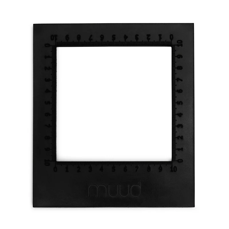 MUUD Dana - Black Handgemaakt leren breimeter 16 x 14 cm