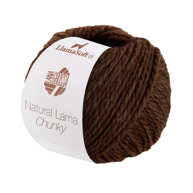 Lana Grossa Natural Lama Chunky 013 Chocoladebruin