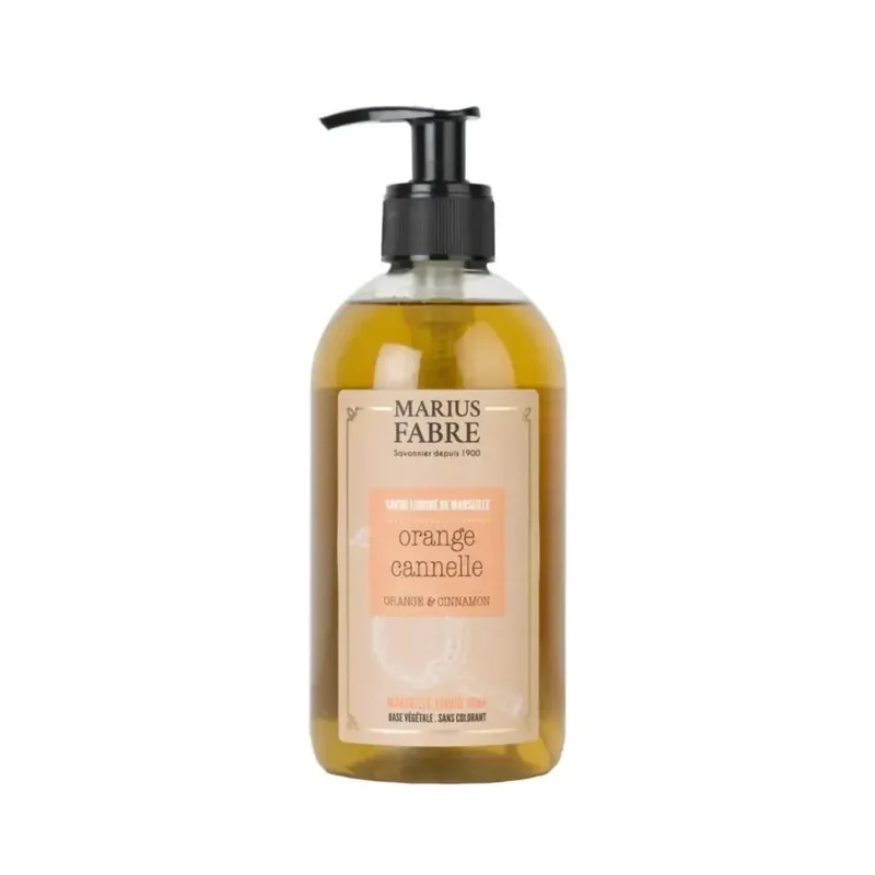 Marius Fabre Zeep sinaasappel-kaneel met pomp 400 ml