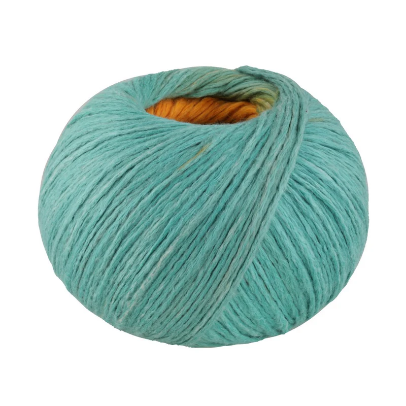 Lana Grossa Cotonella 014 Grijsgroen/Bruin/Goudgeel/Zonnegeel/Pastelblauw/Perzik/Groenbeige/Turquoise