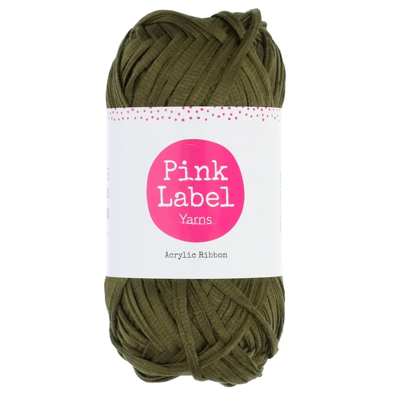 Pink Label Acrylic Ribbon 030 Britt - Olive green