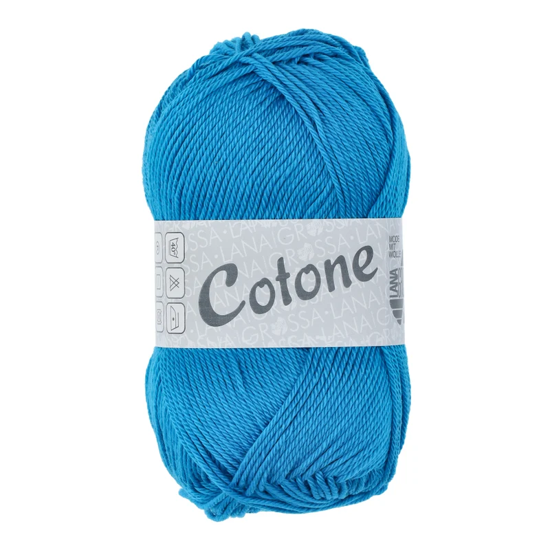 Lana Grossa Cotone 010 Turquoise Blauw