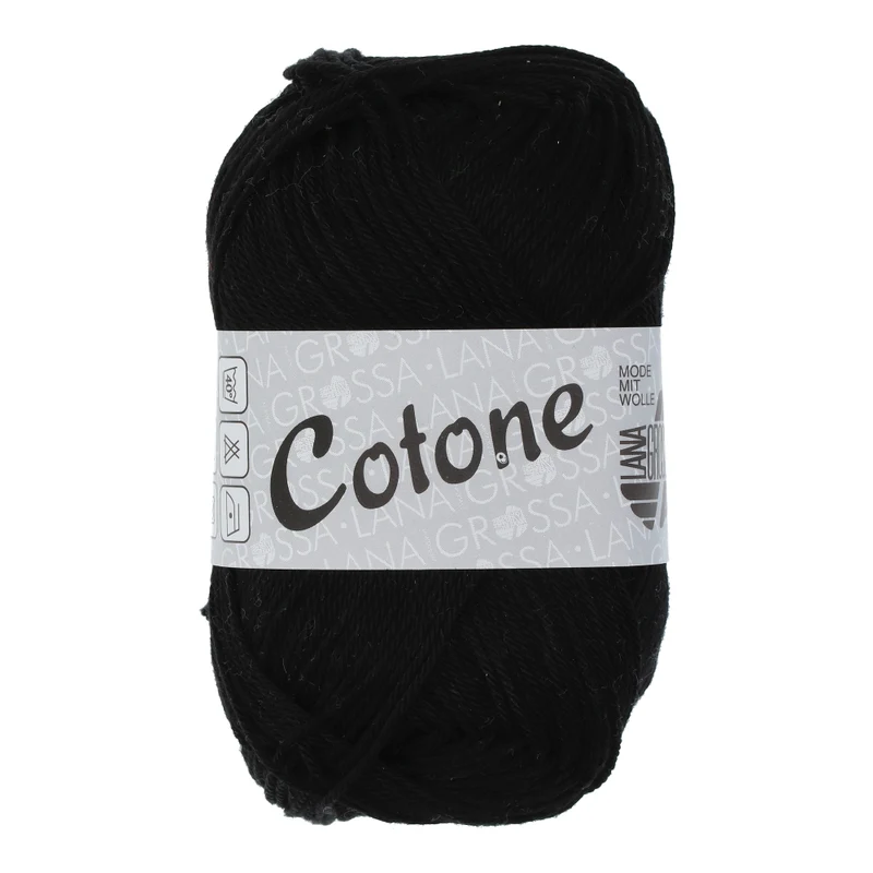 Lana Grossa Cotone 021 Zwart