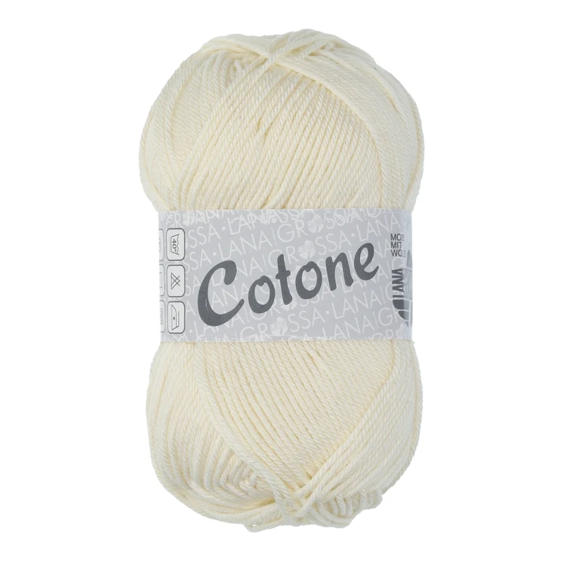 Lana Grossa Cotone 028 Gebroken Wit