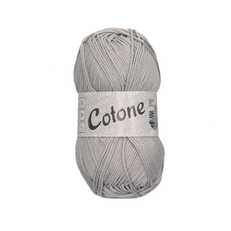 Lana Grossa Cotone 063 Zilver Grijs