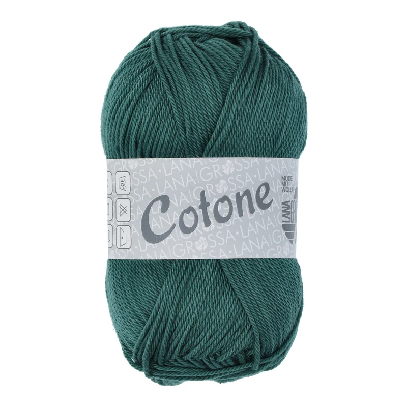 Lana Grossa Cotone 079 Blauw Groen