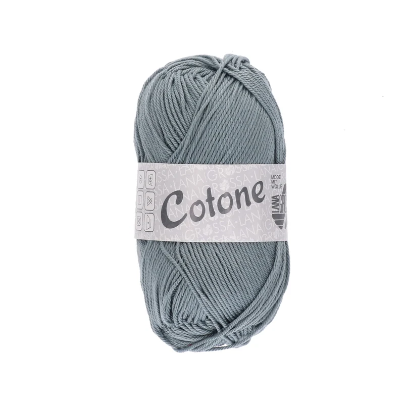Lana Grossa Cotone 089 Blauw Grijs