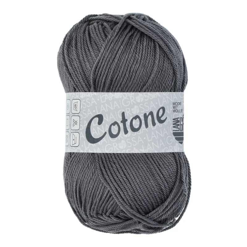 Lana Grossa Cotone 114 Leisteen Grijs