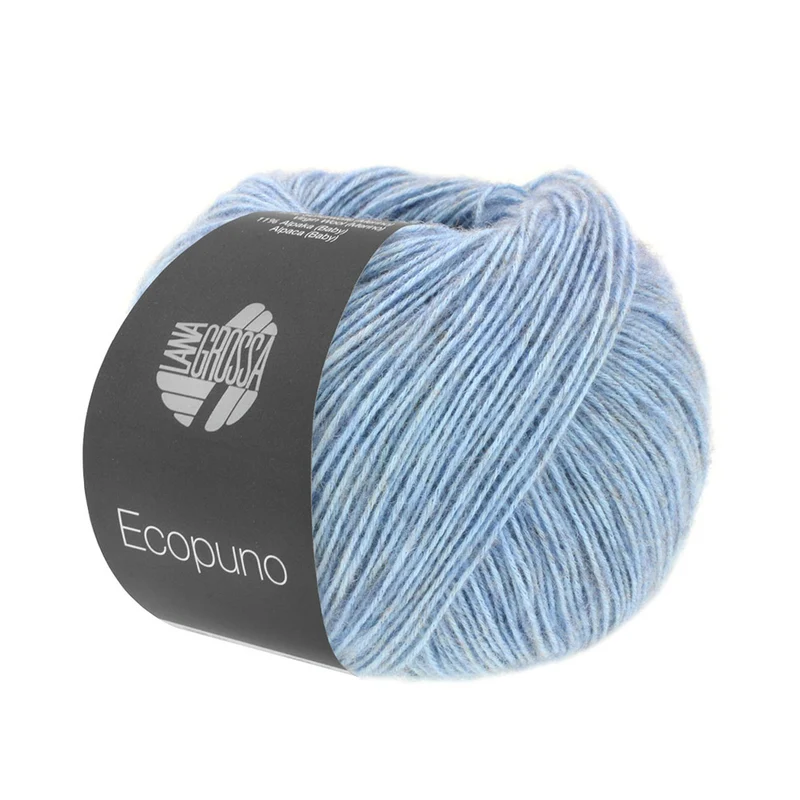 Lana Grossa Ecopuno 075 Licht Jeansblauw