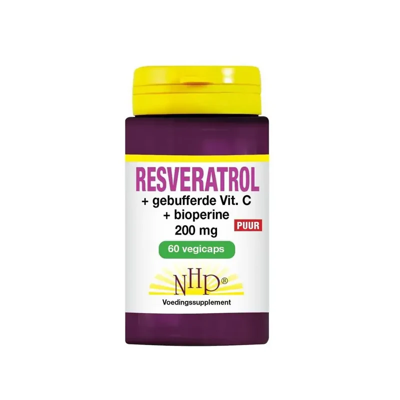 NHP Resveratrol 200 mg/Vitamine C/Bioperine puur 60 vcaps