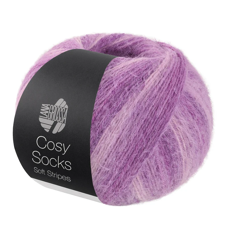 Lana Grossa Cosy Socks Soft Stripes 114 Lichtlila/Lila/Violet