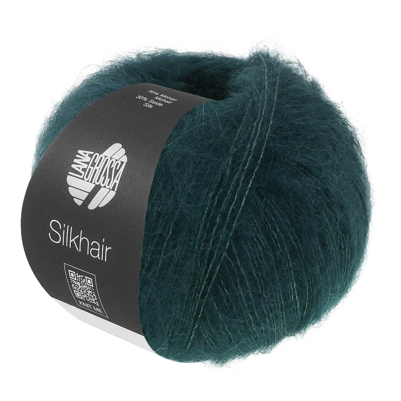 Lana Grossa Silkhair 231 Zwartgroen