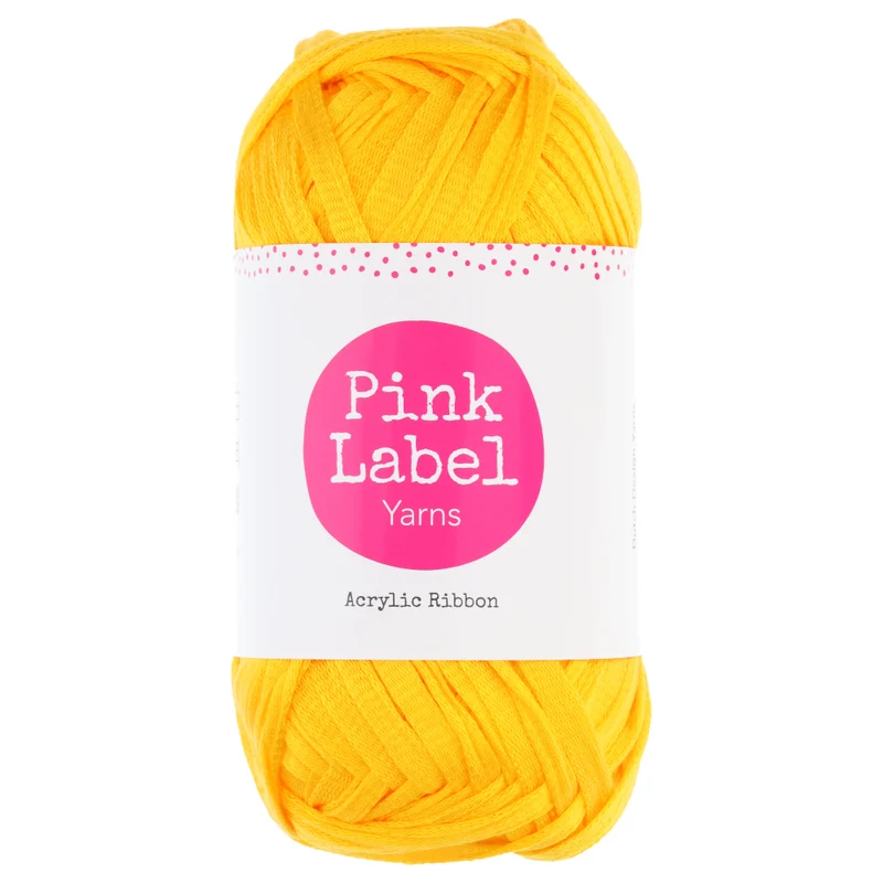 Pink Label Acrylic Ribbon 082 Jane - Cosy yellow
