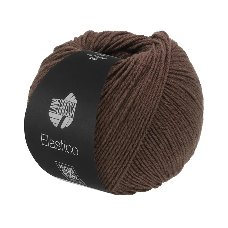 Lana Grossa Elastico 182 Chocolade Bruin