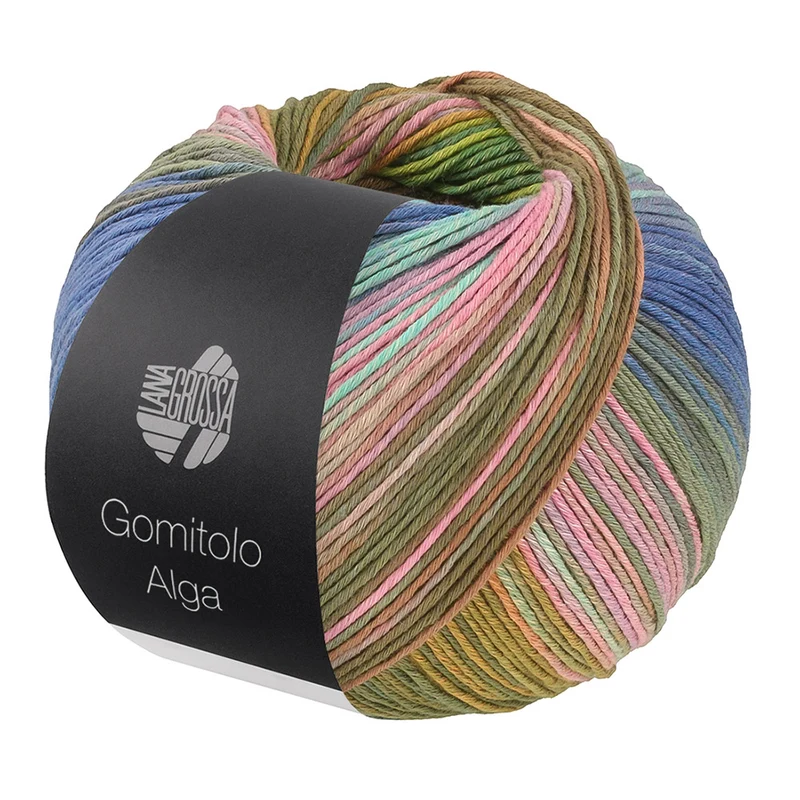 Lana Grossa Gomitolo Alga 2023 Blauw/Jeans/Jade/Roze/Paars/Kaki/Olijf/Oranje/Geelgroen