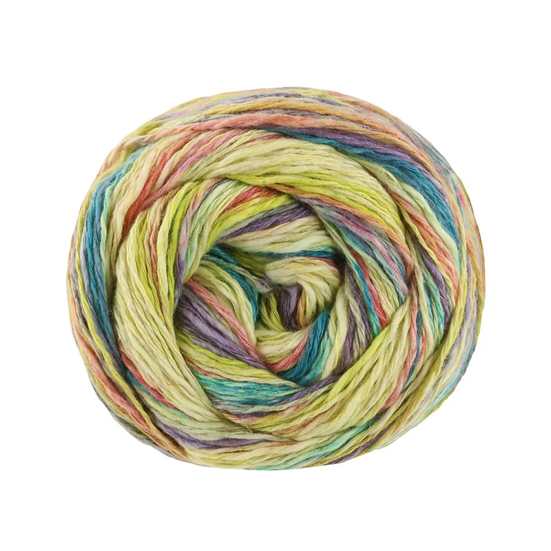 Lana Grossa Gomitolo California 3043 Vanille/fuchsia/pistache/blauwviolet/petrolblauw/oudroze