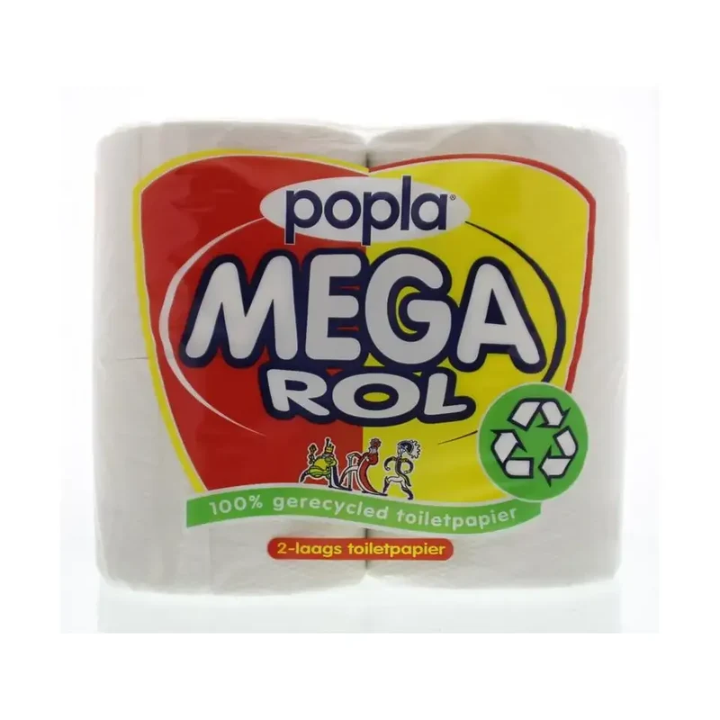 Popla Toiletpapier mega 400 vel 4 Rol