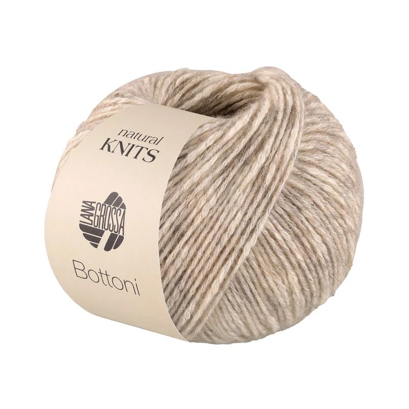 Lana Grossa Bottoni 013 Grijsbeige/Creme