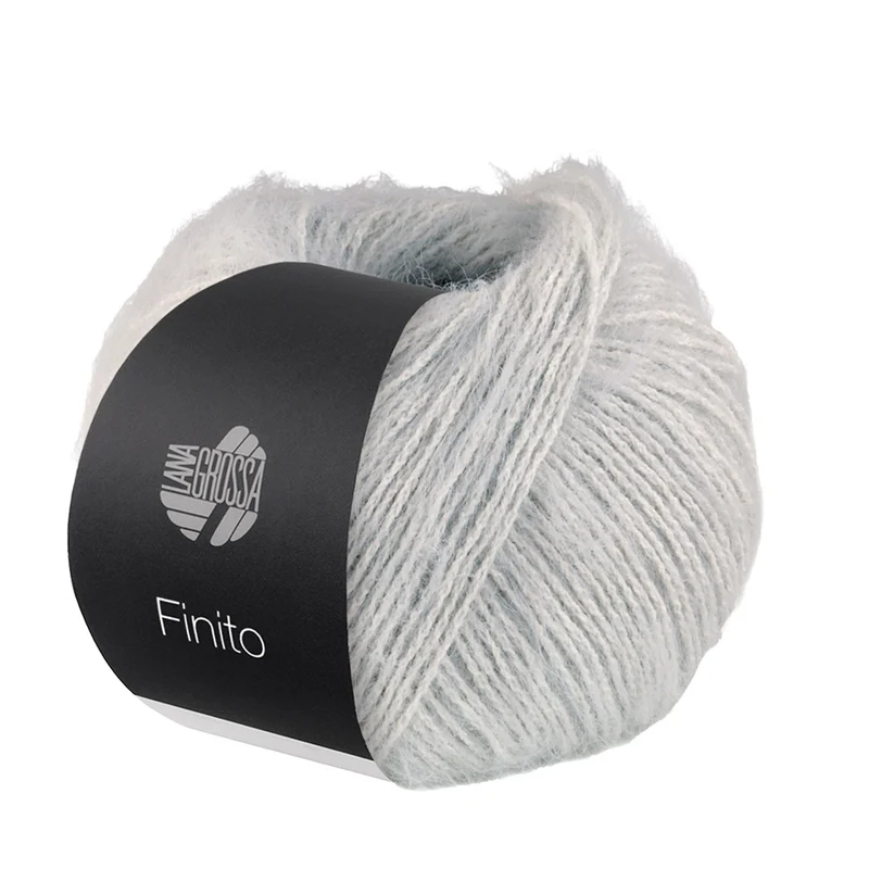 Lana Grossa Finito 014 Zilvergrijs/Crème