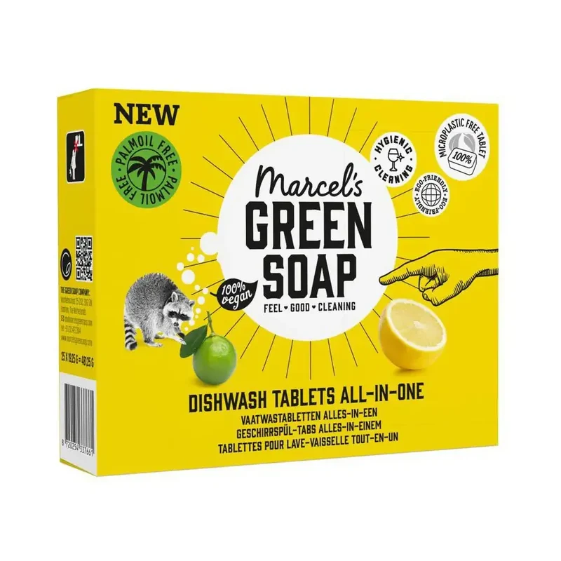 Marcels Green Soap Vaatwas tablet all-in-one 25 stuks