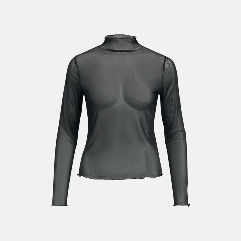 OBJNELA LS O-NECK MESH TOP REP
