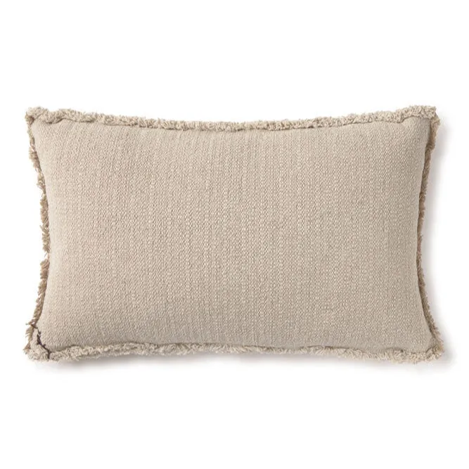 Handloom Rectangular Cushion Beige