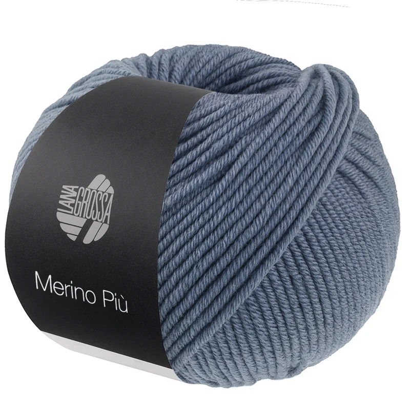 Lana Grossa Merino Piú 010 Grijsblauw