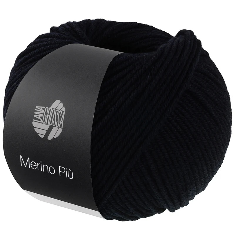 Lana Grossa Merino Piú 019 Zwart