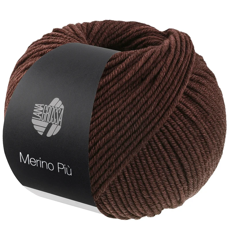 Lana Grossa Merino Piú 018 Donkerbruin