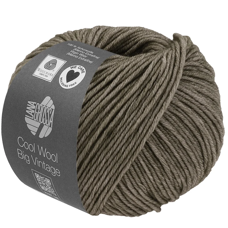 Lana Grossa Cool Wool Big Vintage 7196 Grijsgroen