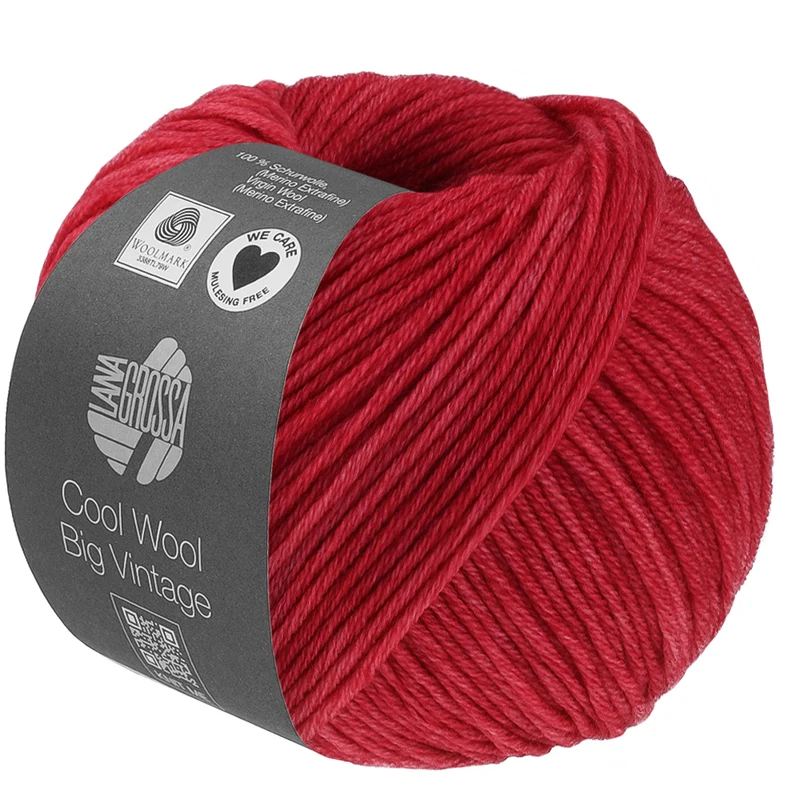 Lana Grossa Cool Wool Big Vintage 7195 Rood