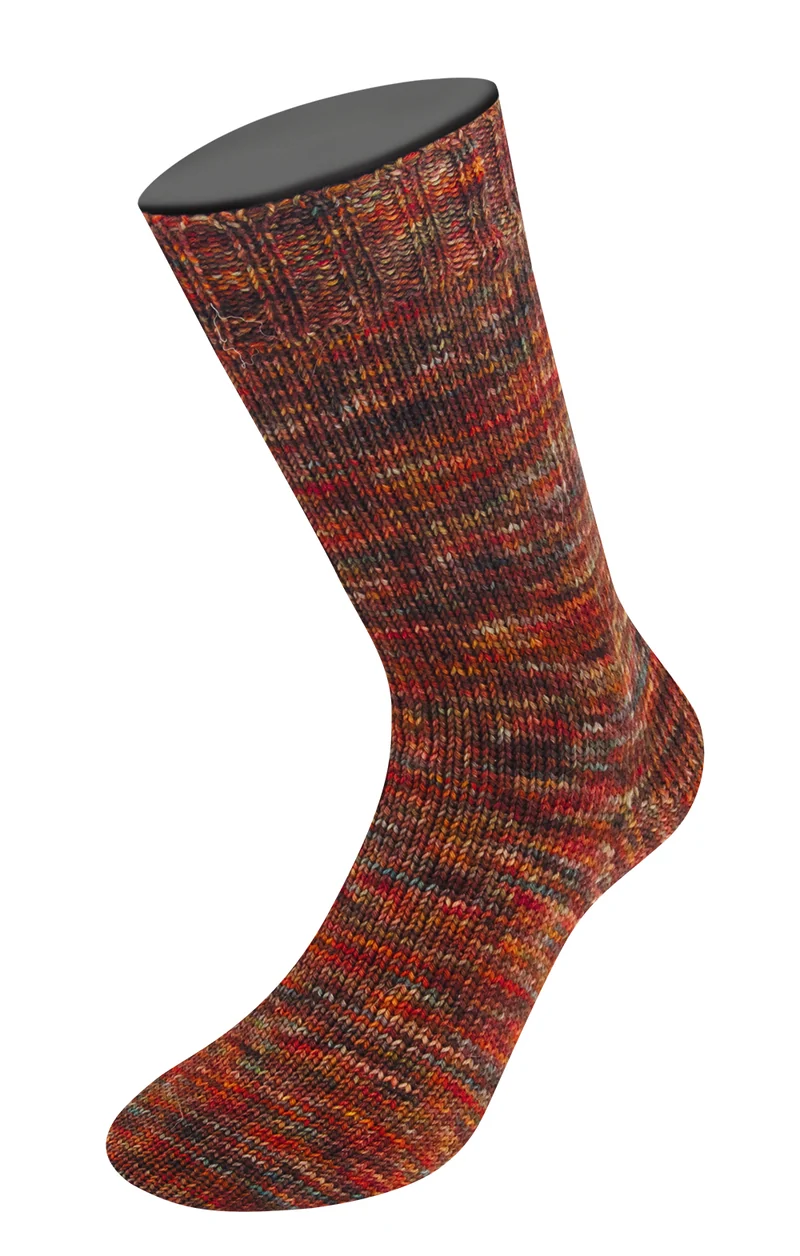 Lana Grossa Meilenweit 100 Sooty 6232 Donkerrood/Bordeaux/Rood/Jeans/Geel/Olijf
